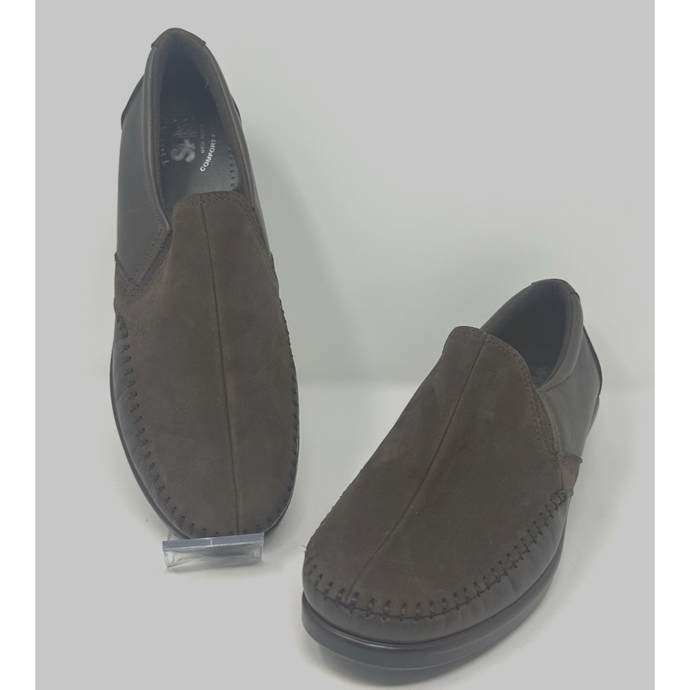 SAS Women's 7.5 DREAM Brown Leather & Suede Tripad Comfort Loafer